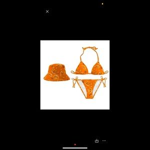 Orange bandanna set